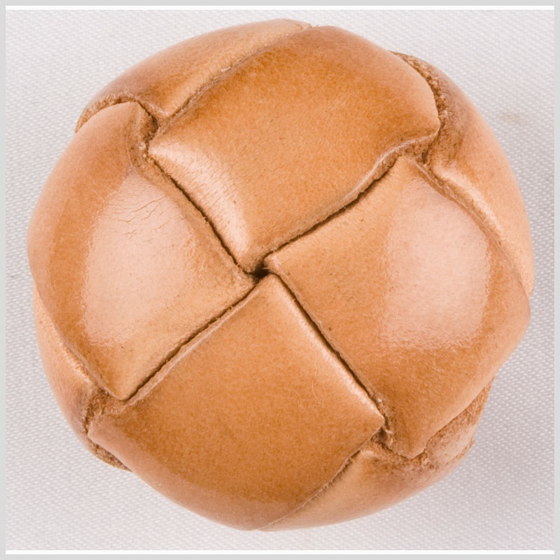 Lacquered Natural Leather Coat Button – 54L/34mm