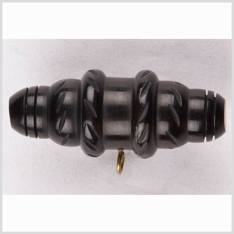 Black Intricate Horn Shank Back Toggle – 80L/50.8mm