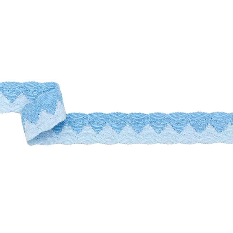 Blue Two-Tone European Crochet Trim – 1″
