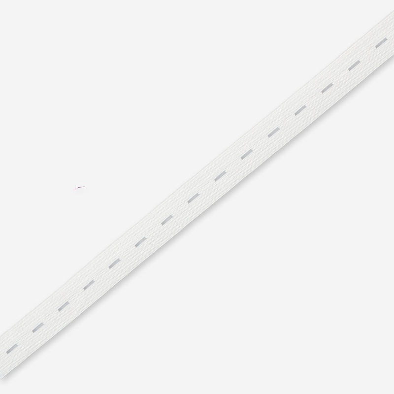 Elastic Button Hole 19mm White Per Meter
