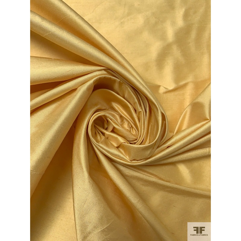 Solid Silk Shantung – Antique Gold Fabric by the Yard