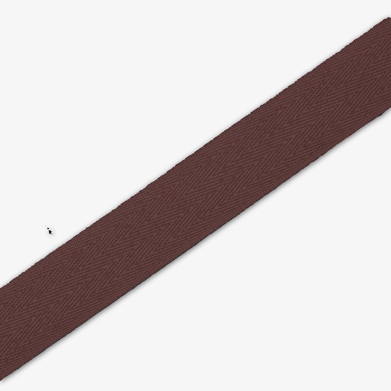 Twill Tape Polyester Chocolate #19 25mm Per Met