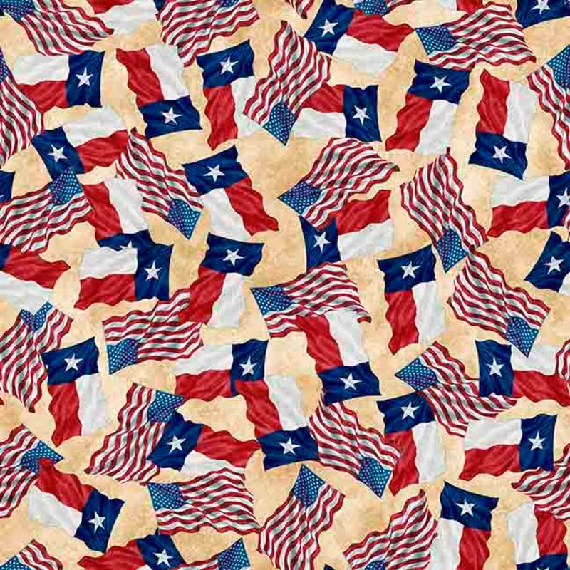 2025 All Texas Shop Hop / Flag of Texas in Tan