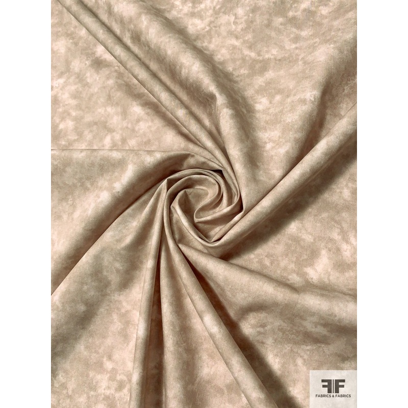 Japanese Deep Tie-Dye Printed Cotton Lawn – Beige / Oat Fabric by the Yard
