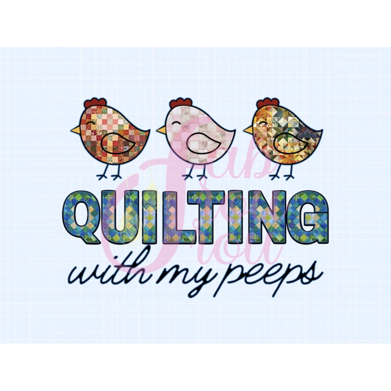 Quilting With My Peeps Magnet