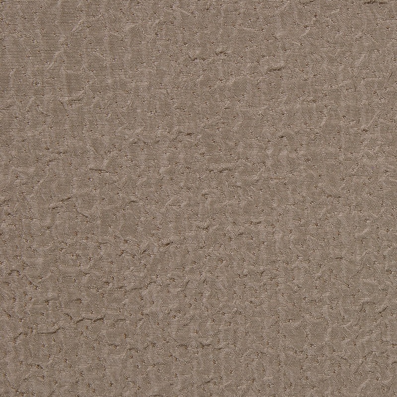 Taupe Crinkled Polyester-Rayon Woven