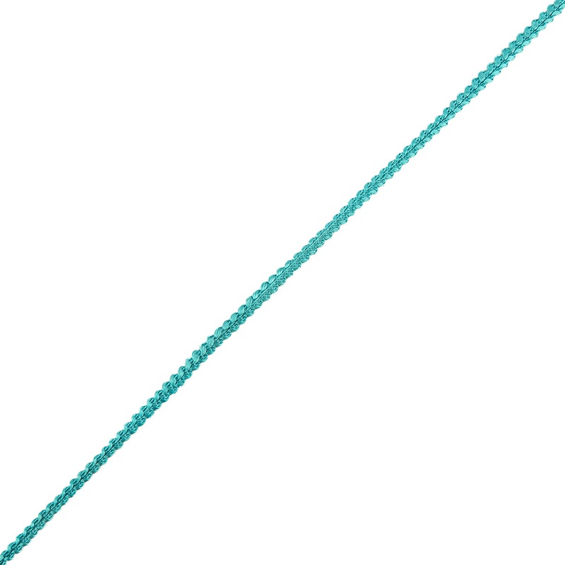 Turquoise Cotton Blend Braided Trim – 0.1875″