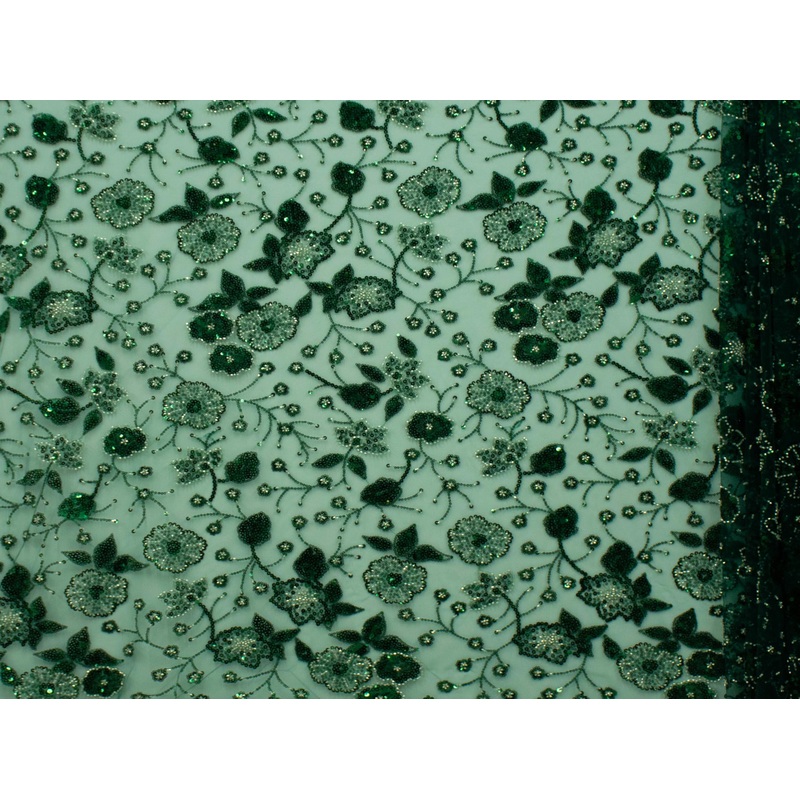 130cm Fancy Beaded Sequins Tulle BF596-4 BF596-4