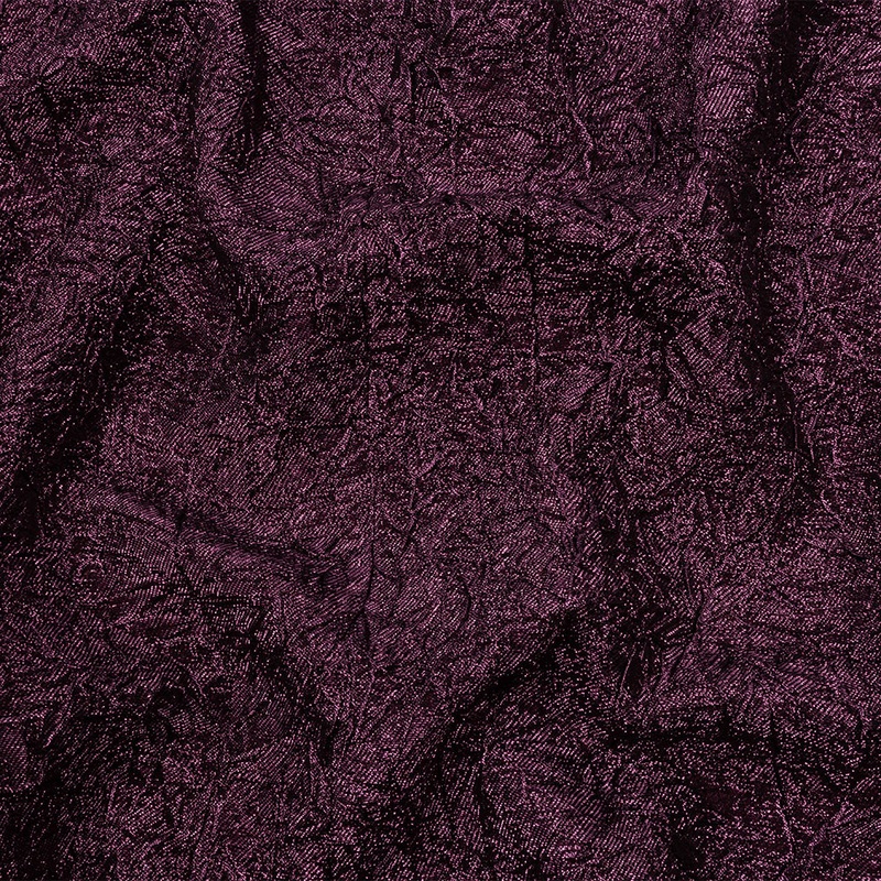 Astrolabe Metallic Dark Magenta Crinkled Luxury Brocade with Black Backing