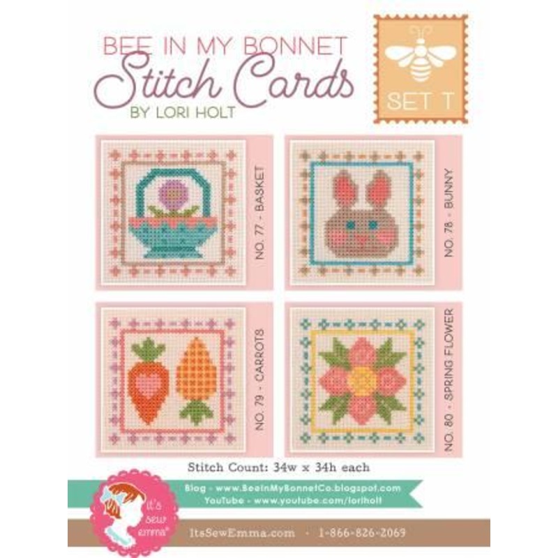 Bee In My Bonnet Stitch Cards Set T – # ISE-4057