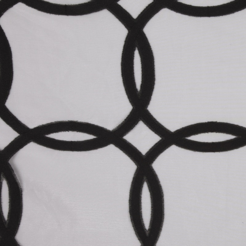Black 40350 Geometric Sheer