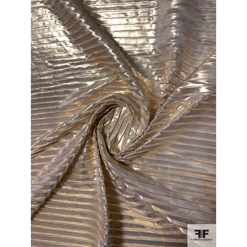 Classic Pleated Lam – Light Gold Fabric by the Yard