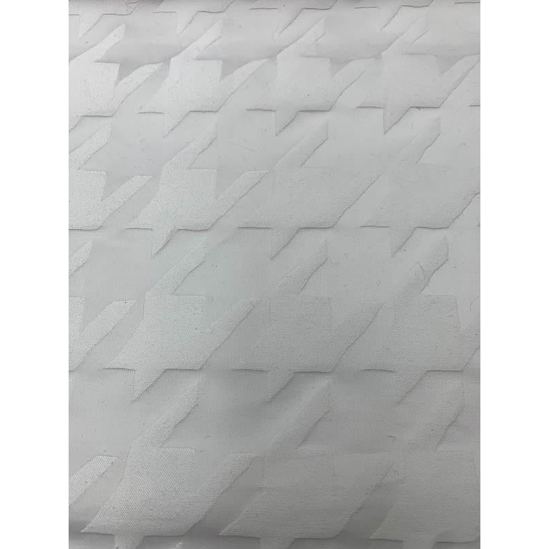 Large Houndstooth Brocade – Off-White Fabric by the Yard