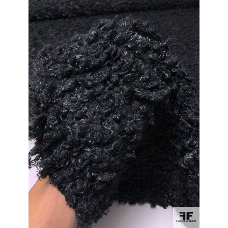 Persian Lamb Faux Fur – Black Fabric by the Yard