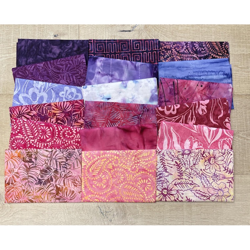 Berrylicious Batiks – Half Meter Bundle – 18 Pieces