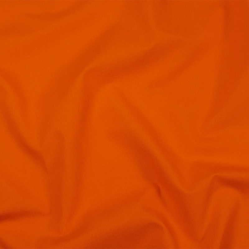 Carrot Polyester and Cotton Poplin