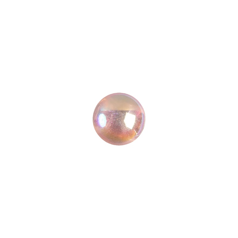 European AB Pink Self Back Glass Button – 14L/9mm
