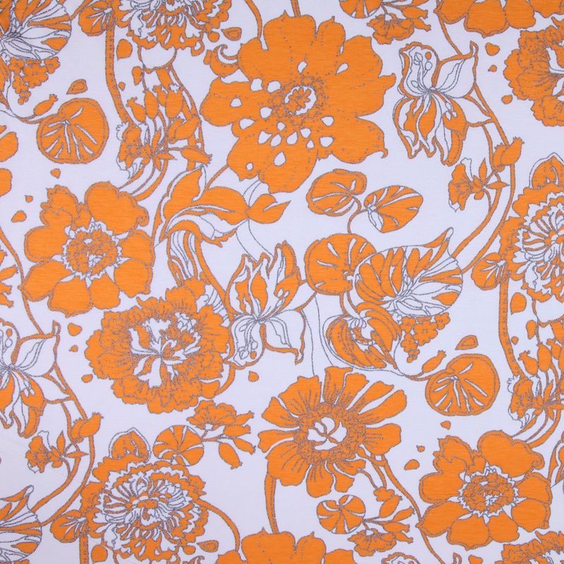 Floral Metallic Jersey Print