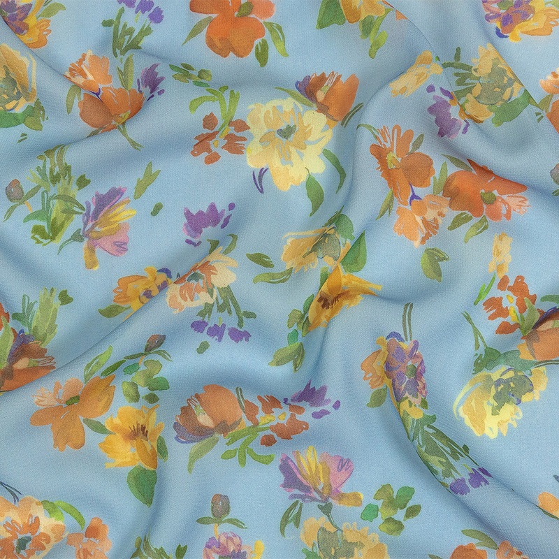 Mood Exclusive Blue Artist’s Allure Viscose Georgette