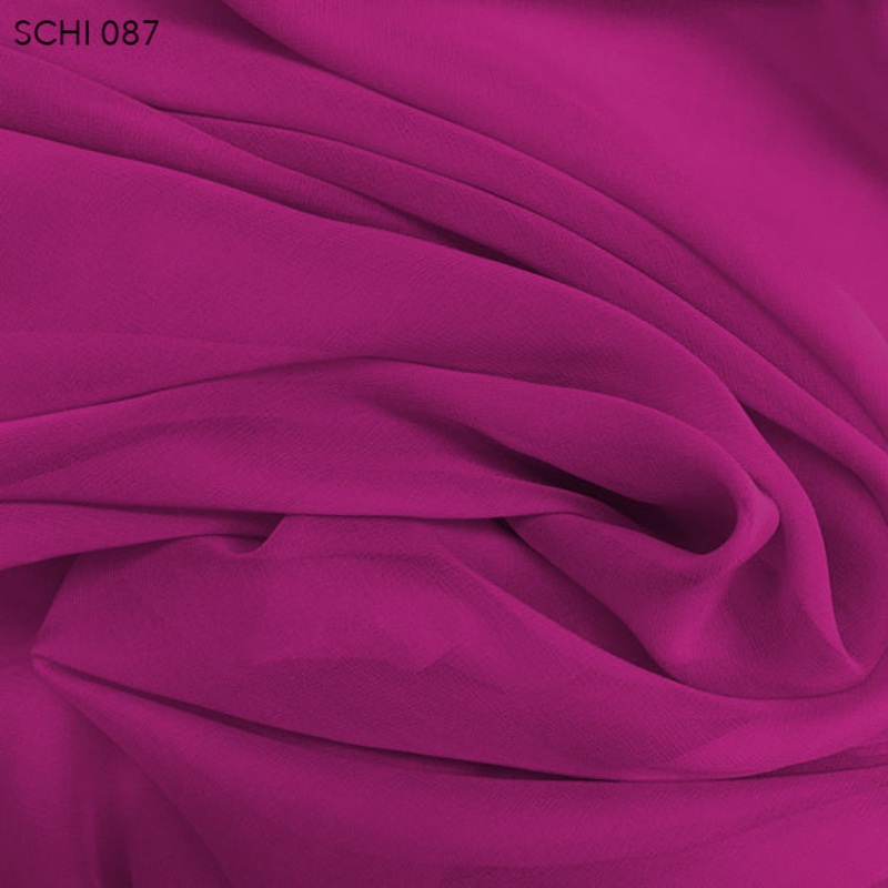 Silk Chiffon – Pink Berry Fabric by the Yard