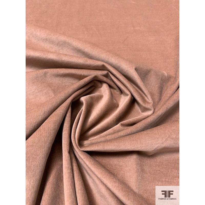 Solid Pinwale Stretch Cotton Corduroy – Rosy Brown Fabric by the Yard