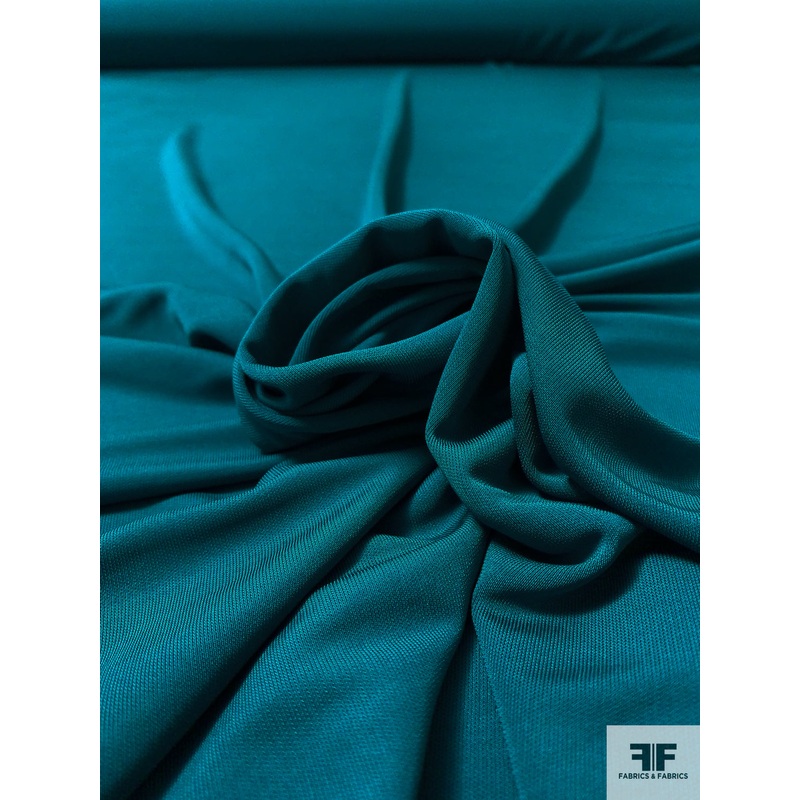 Solid Rayon Matte Jersey – Teal Fabric by the Yard