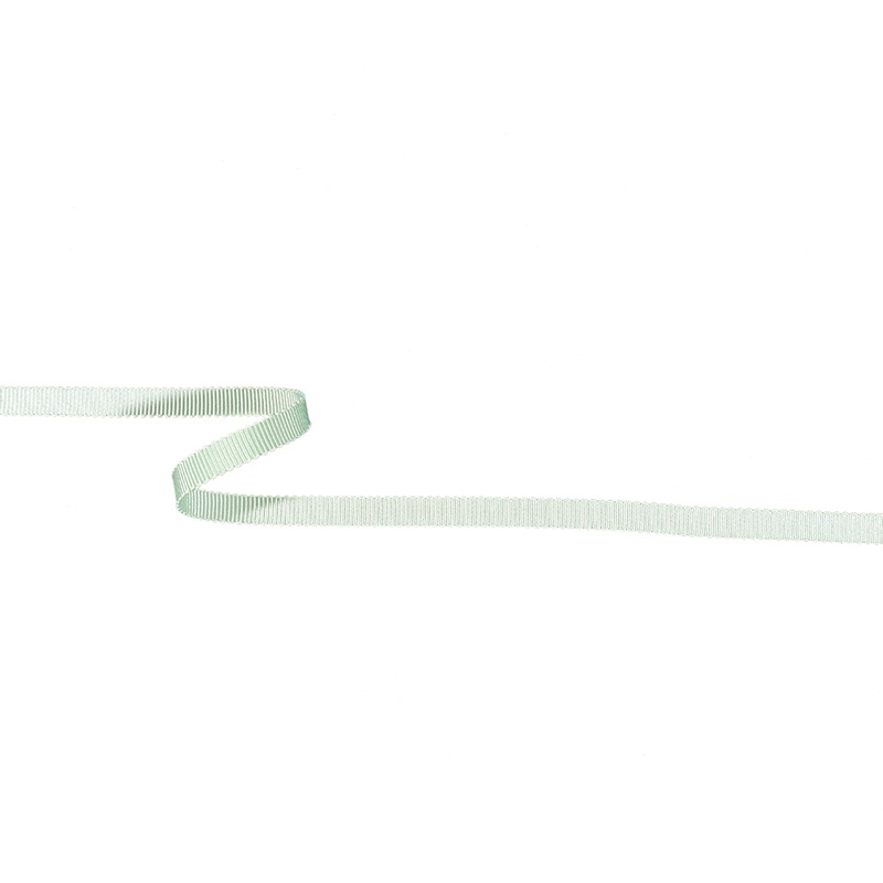 Spearmint Recycled Polyester Petersham Grosgrain Ribbon – 6mm