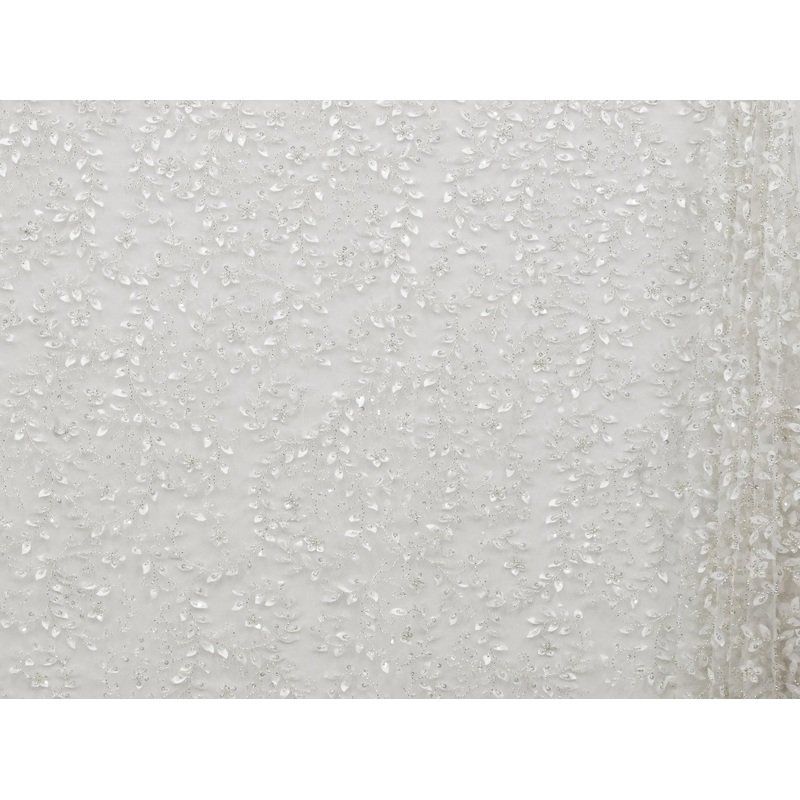 130cm Vine Laser Cut Beaded Tulle BF740-1 BF740-1