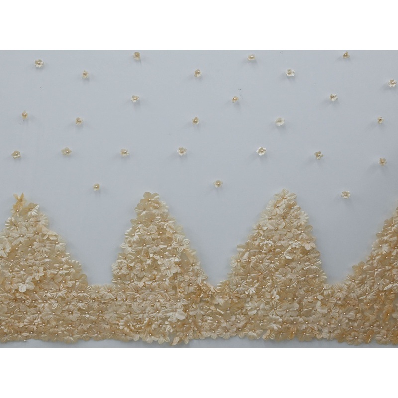 150cm 3D Flower Pearl Tulle BF636-9 BF636-9