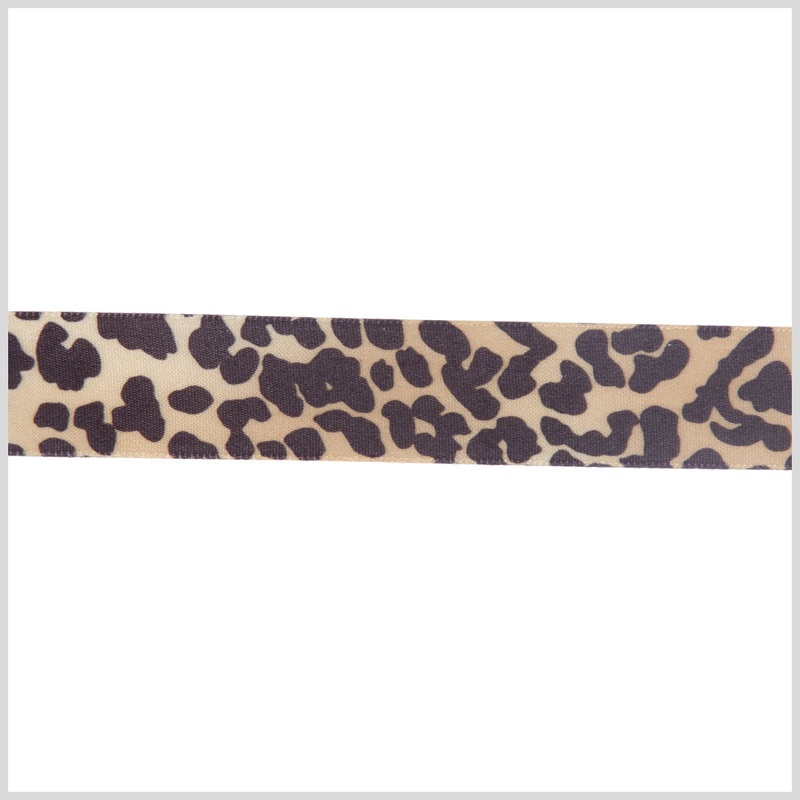 7/8″ Black/Gold Printed Satin Ribbon