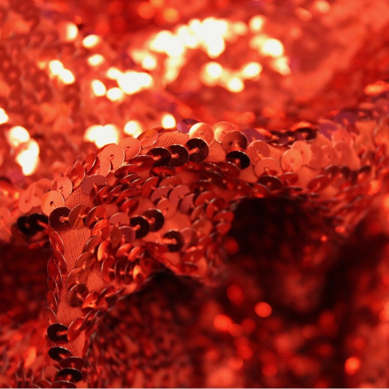 Shiny Sequins – Red Fabric by the Yard