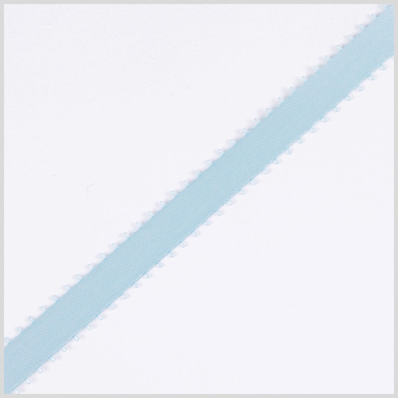 3/8″ Light Blue Double Face Feather Edge Satin Ribbon