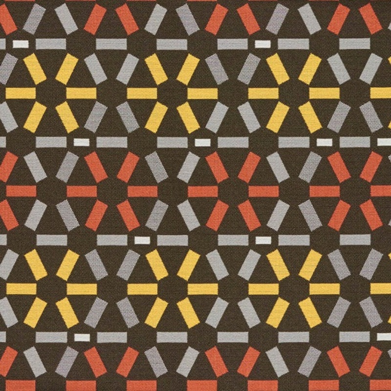 Arc-Com Atomic Coal Geometric Design Gray Upholstery Fabric Order Product