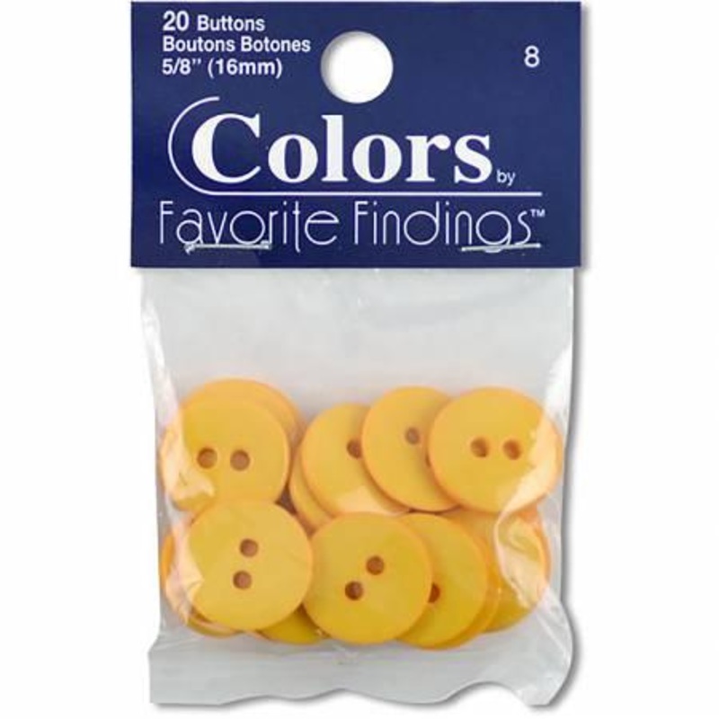 Colours – Favourite Findings Button Bag – Yellow – 20 Pieces