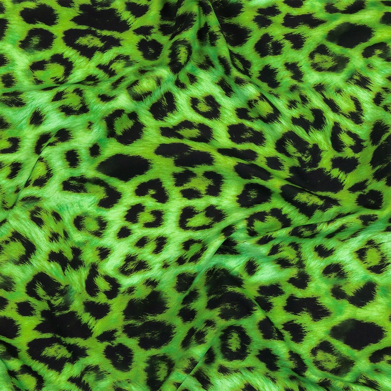 Compression Swimwear Tricot, UV Protective with Aloe Vera Microcapsules – Green Cheetah Spots – Caye Collection