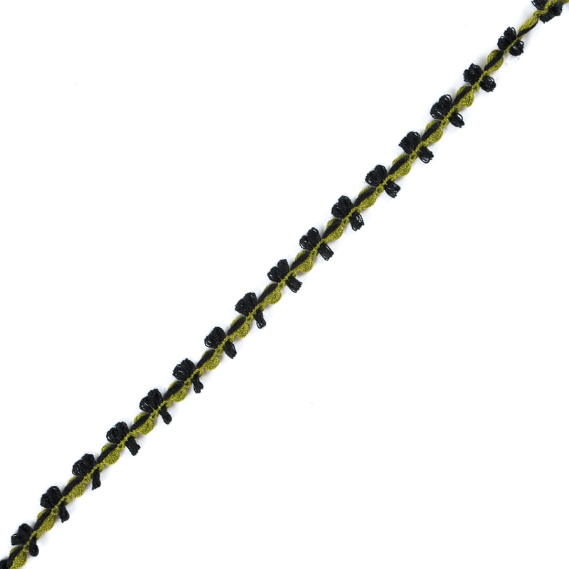 Green and Black Loosely Braided Cord – 0.5″