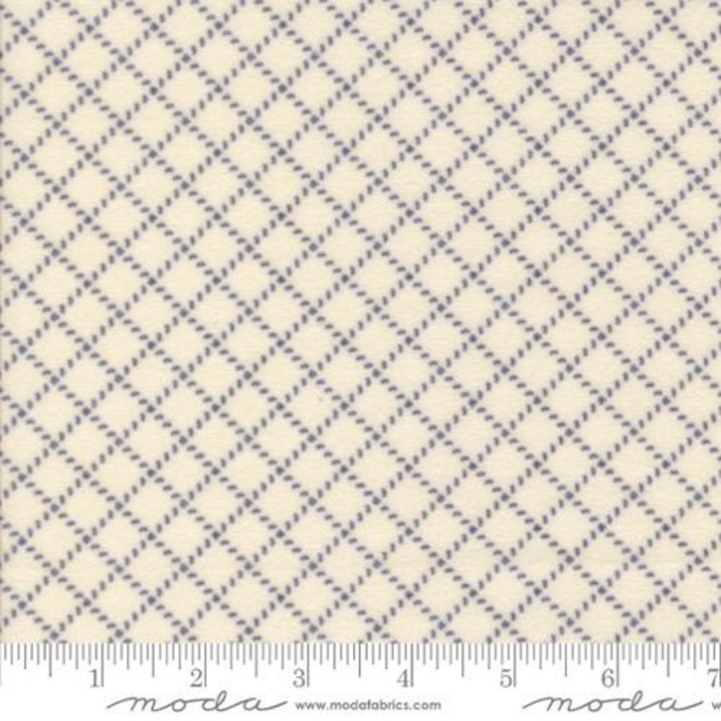 Prairie Gatherings  –   549315F-27 Stitched Grid Porcelain Indigo