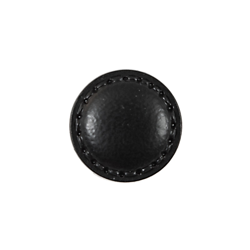 Black Domed Plastic Shank-Back Button – 30L/19mm