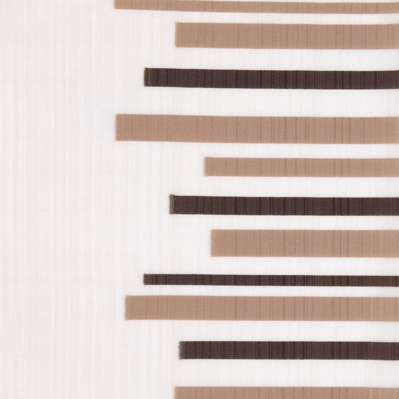 Brown 40955 Stripes Sheer