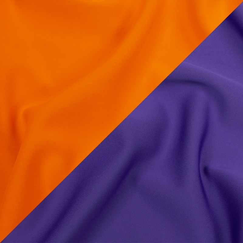 Double Faced Stretch Neoprene 3yd Bundle – Carrot and Imperial Purple – Wave Collection