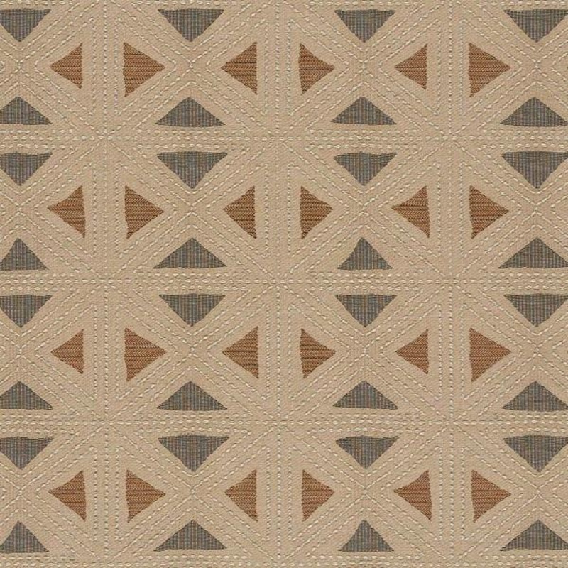 Remnant of Arc-Com Geostitch Sand Brown Upholstery Fabric Order Product 1