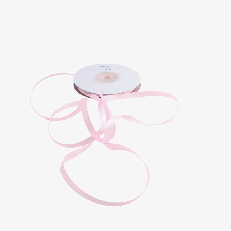 Satin Ribbon 6mm Baby Pink #340 Per Met