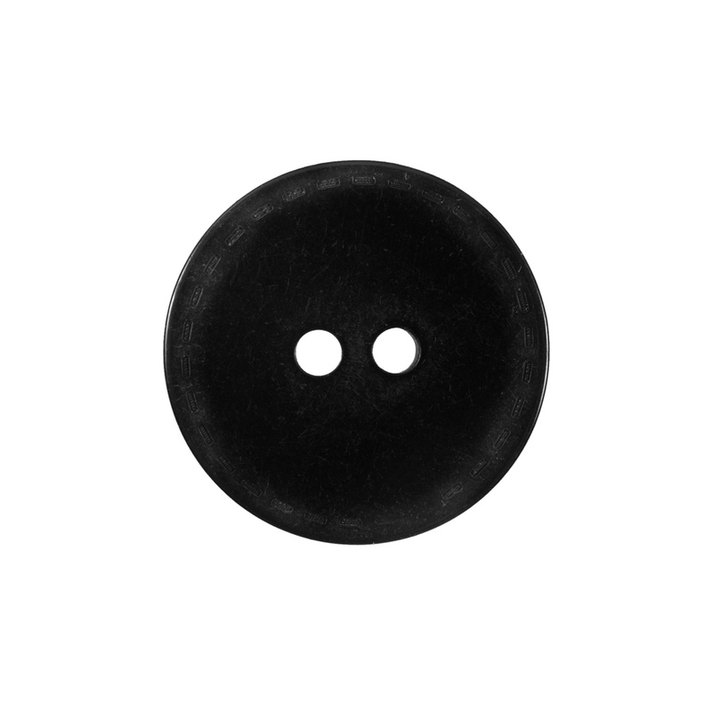 Black Flat Plastic Button – 36L/23mm