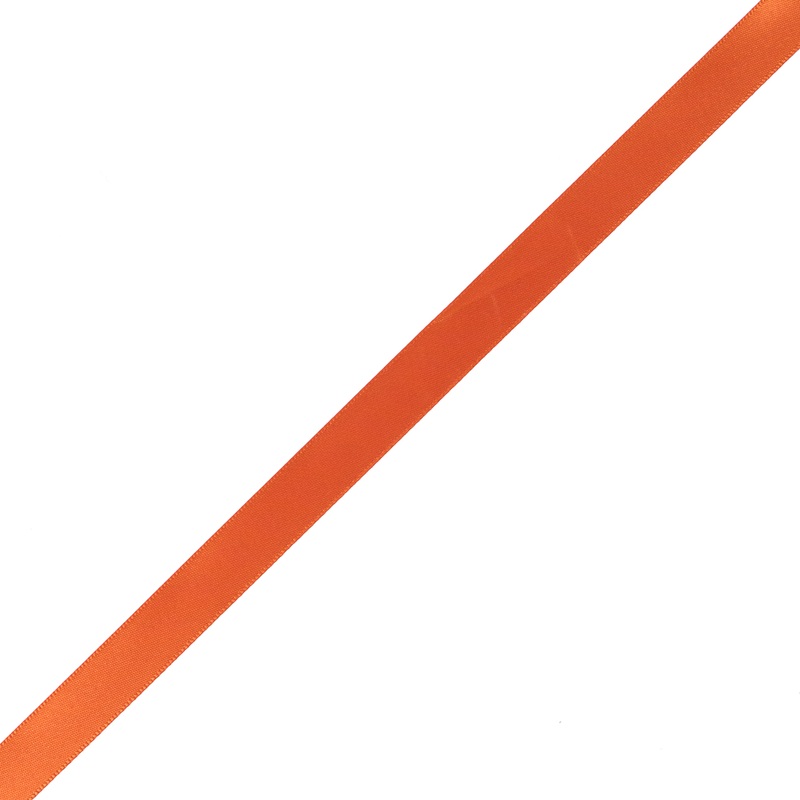 Orange Single Face Satin Ribbon – 0.375″