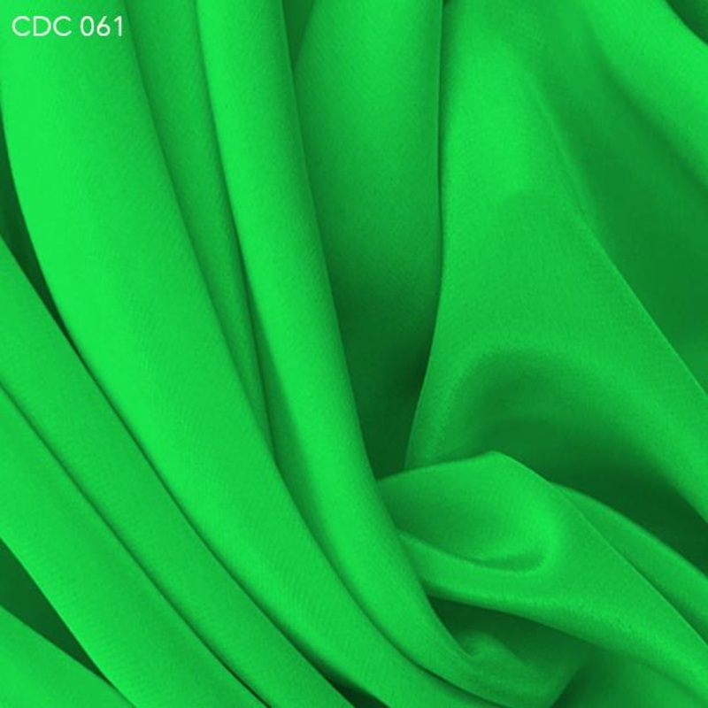 Silk Crepe de Chine – Bright Green Fabric by the Yard