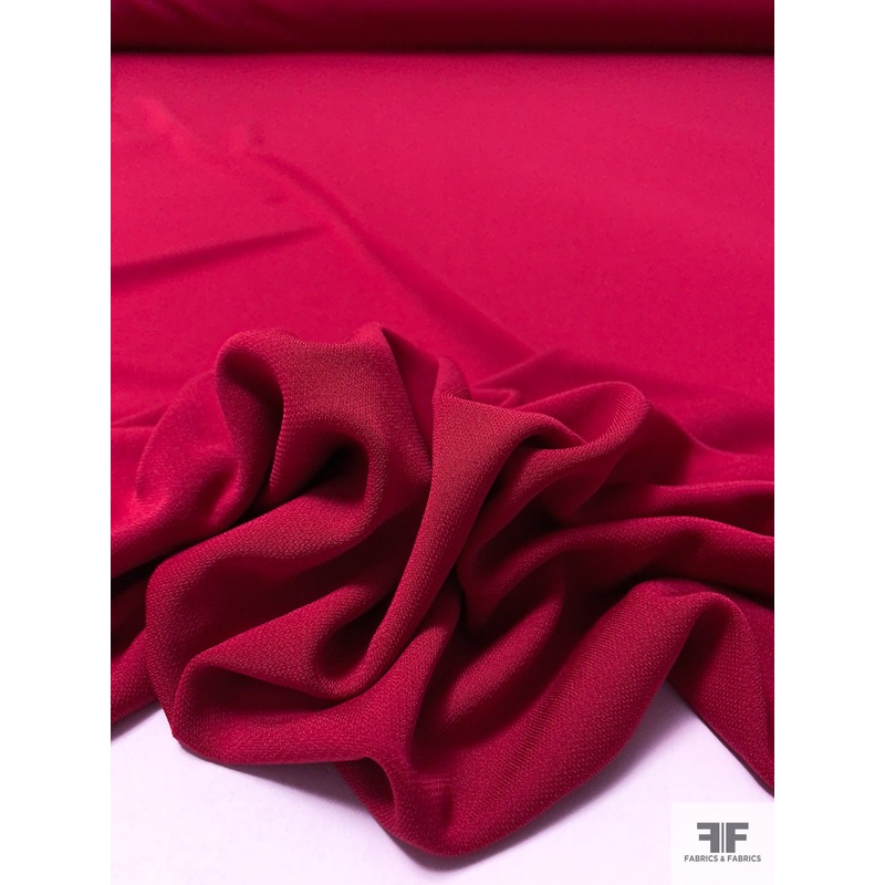 Solid Polyester Matte Jersey – Cranberry Red Fabric by the Yard