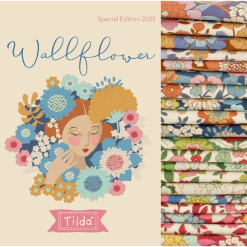 Tilda Wallflower – 300239 – Charm Pack – 40 Pieces – 5″ x 5″