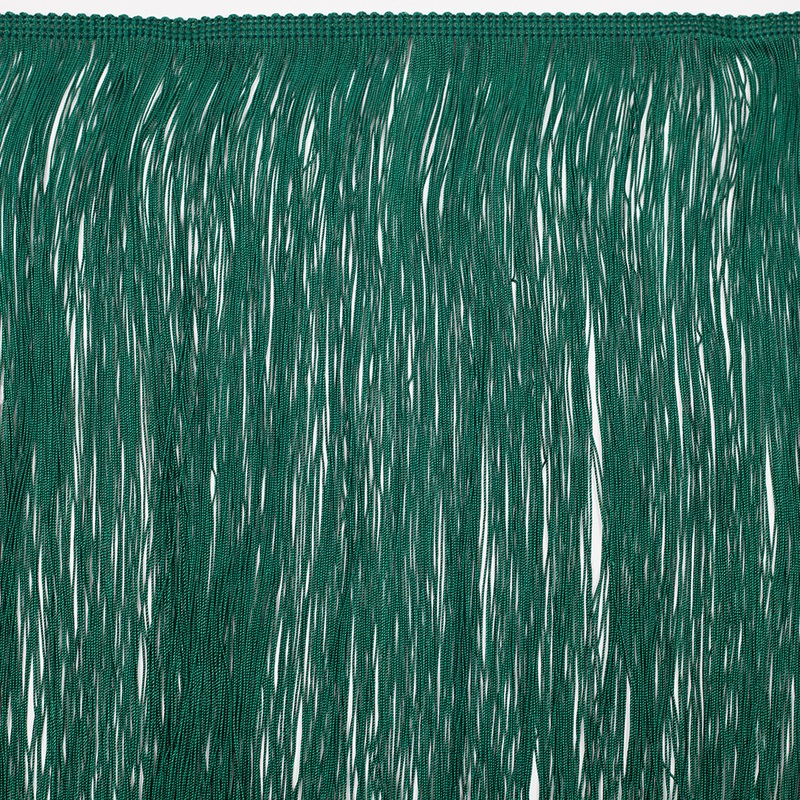 16″ European Emerald Green Chainette Fringe Trim