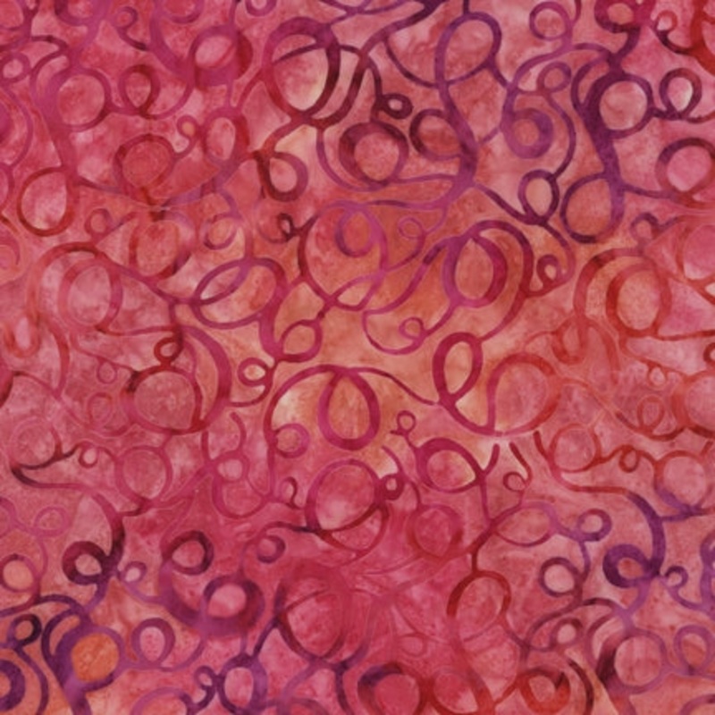 Elementals Coll: Geos 4 Batiks Strawberry – (2)