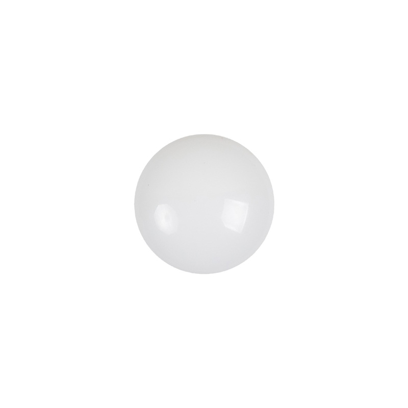 European White Self Back Glass Button – 20L/12.5mm